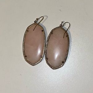 Kendra Scott Danielle Earrings in Rose Quartz with gold metal